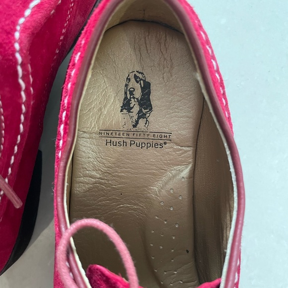 Hush Puppies Dark Red Suede Oxfords - Picture 4 of 8